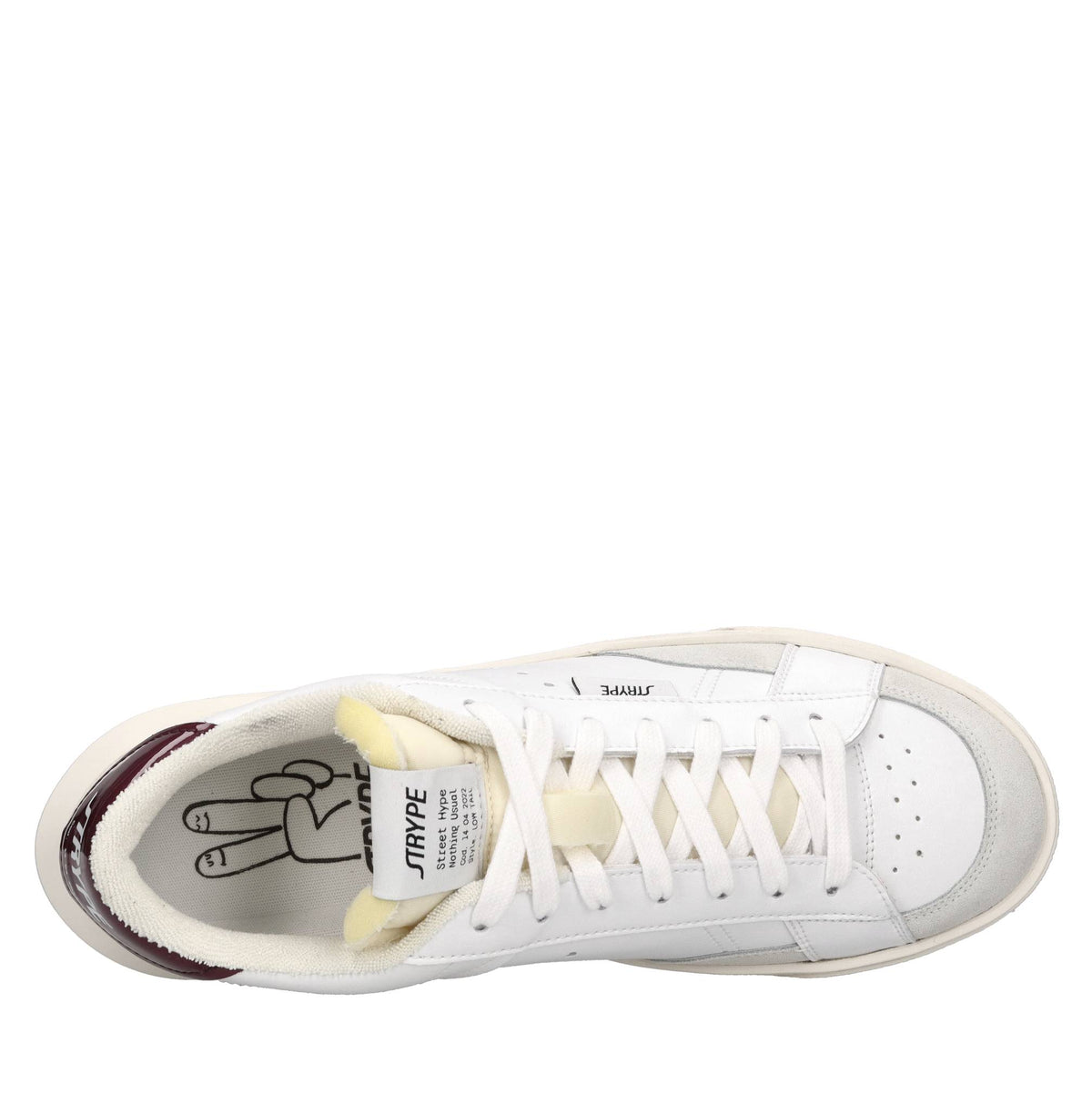 Sneakers in pelle e tessuto 
