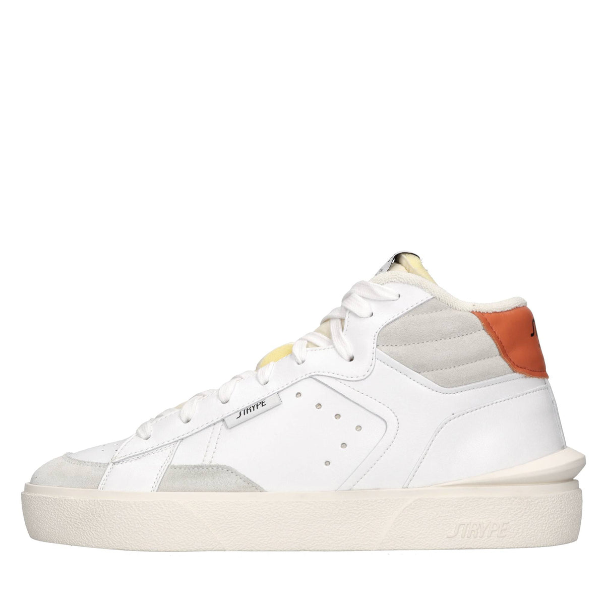 Sneakers in pelle e tessuto 