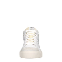 Sneakers in pelle e tessuto 
