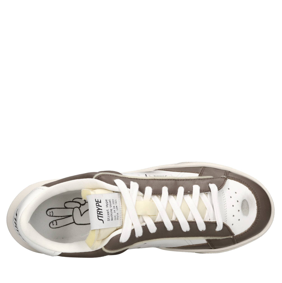 Sneakers in pelle e tessuto 