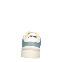Sneakers in pelle e tessuto 