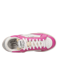 Sneakers in pelle e tessuto 