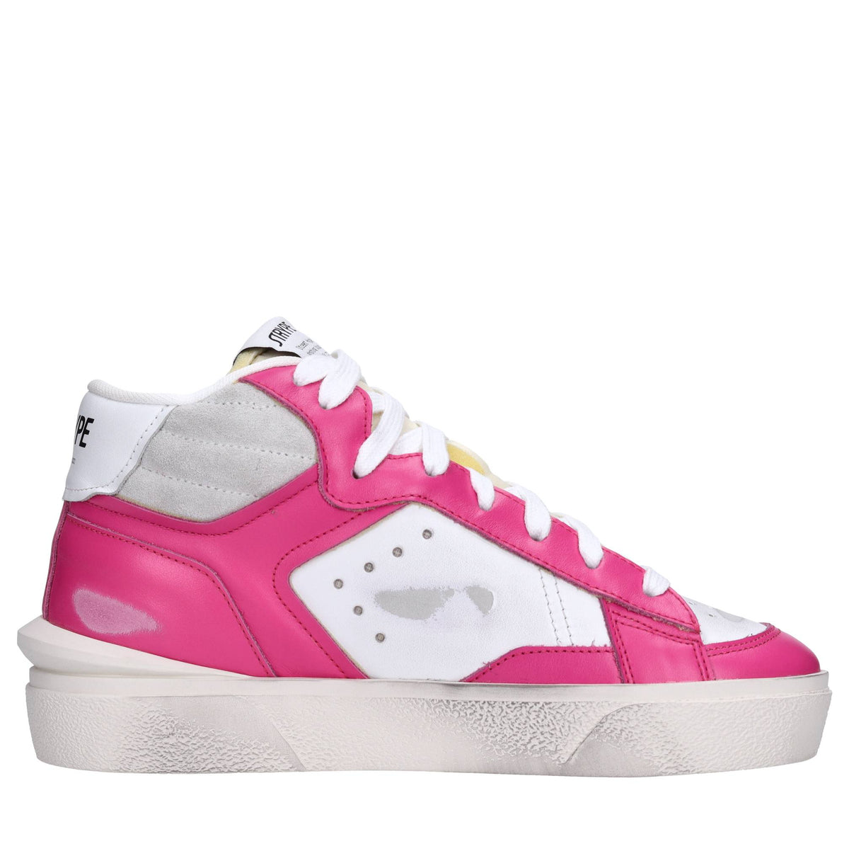 Sneakers in pelle e tessuto 