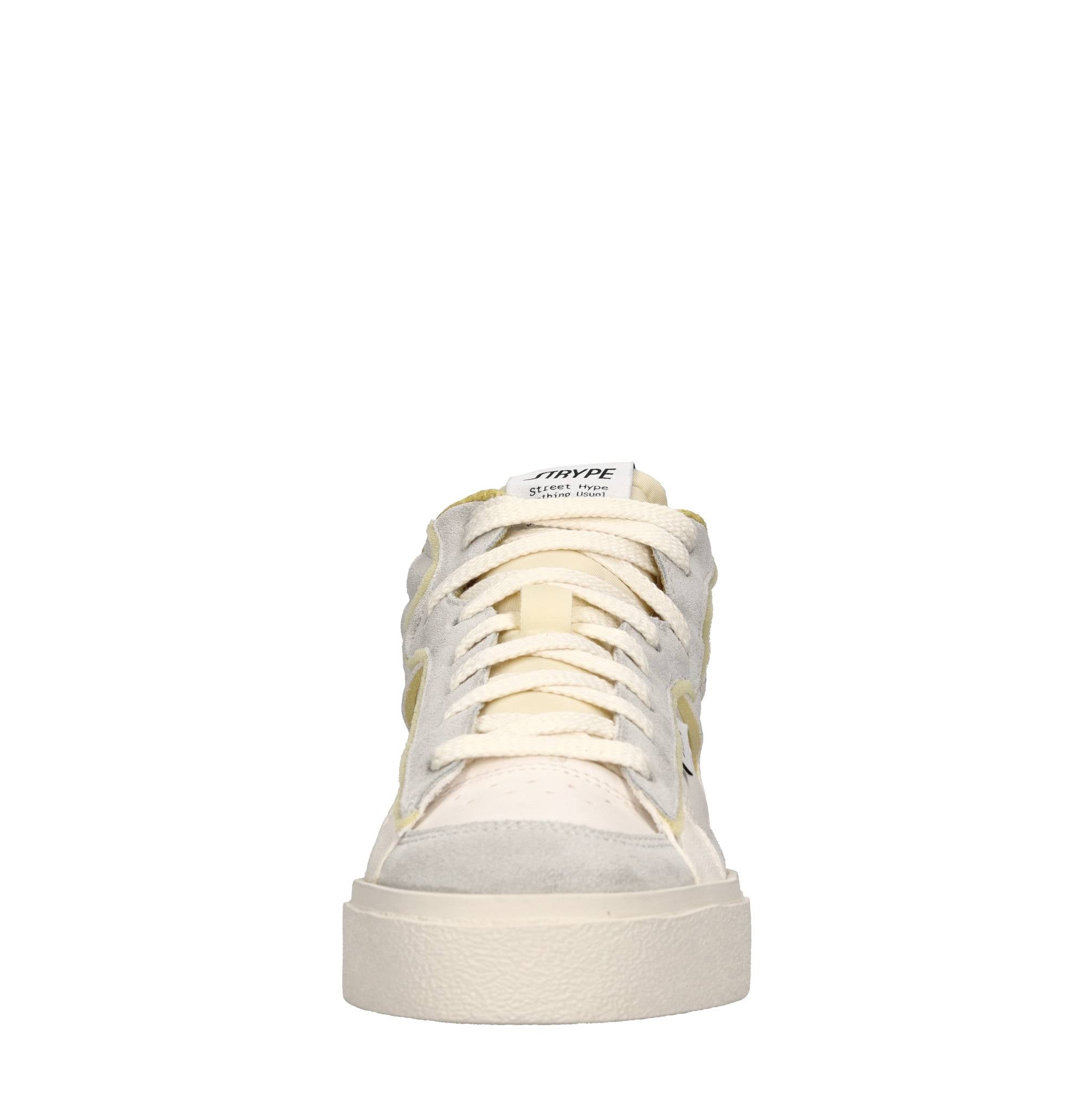 Sneakers in pelle e tessuto 