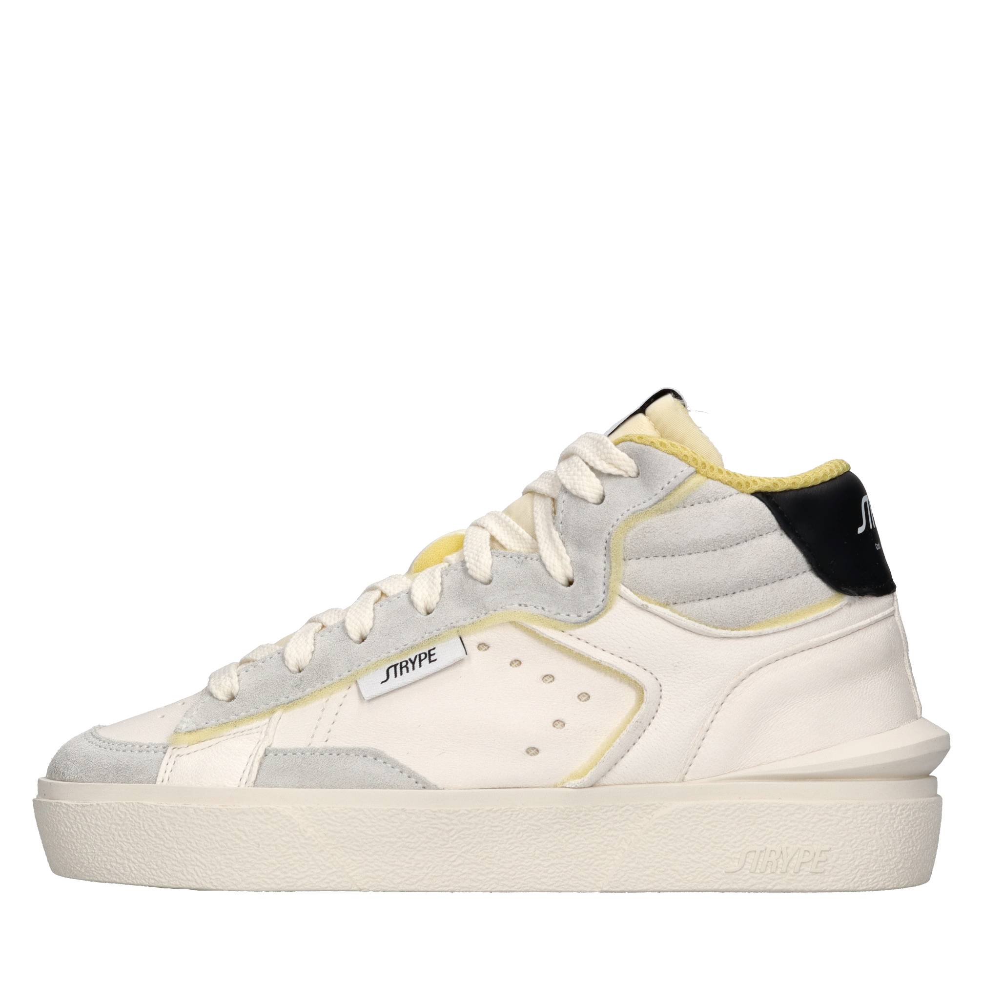 Sneakers in pelle e tessuto 