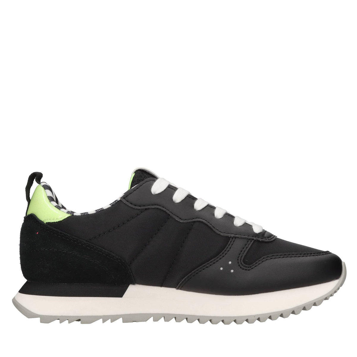 Sneakers in camoscio pelle e tessuto 