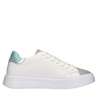 Sneakers in pelle e tessuto 