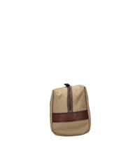 Beauty case in tessuto e pelle 