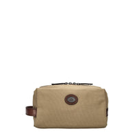 Beauty case in tessuto e pelle 