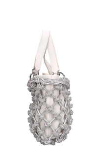 Borsa in ecopelle e strass modello Kobo Knots 