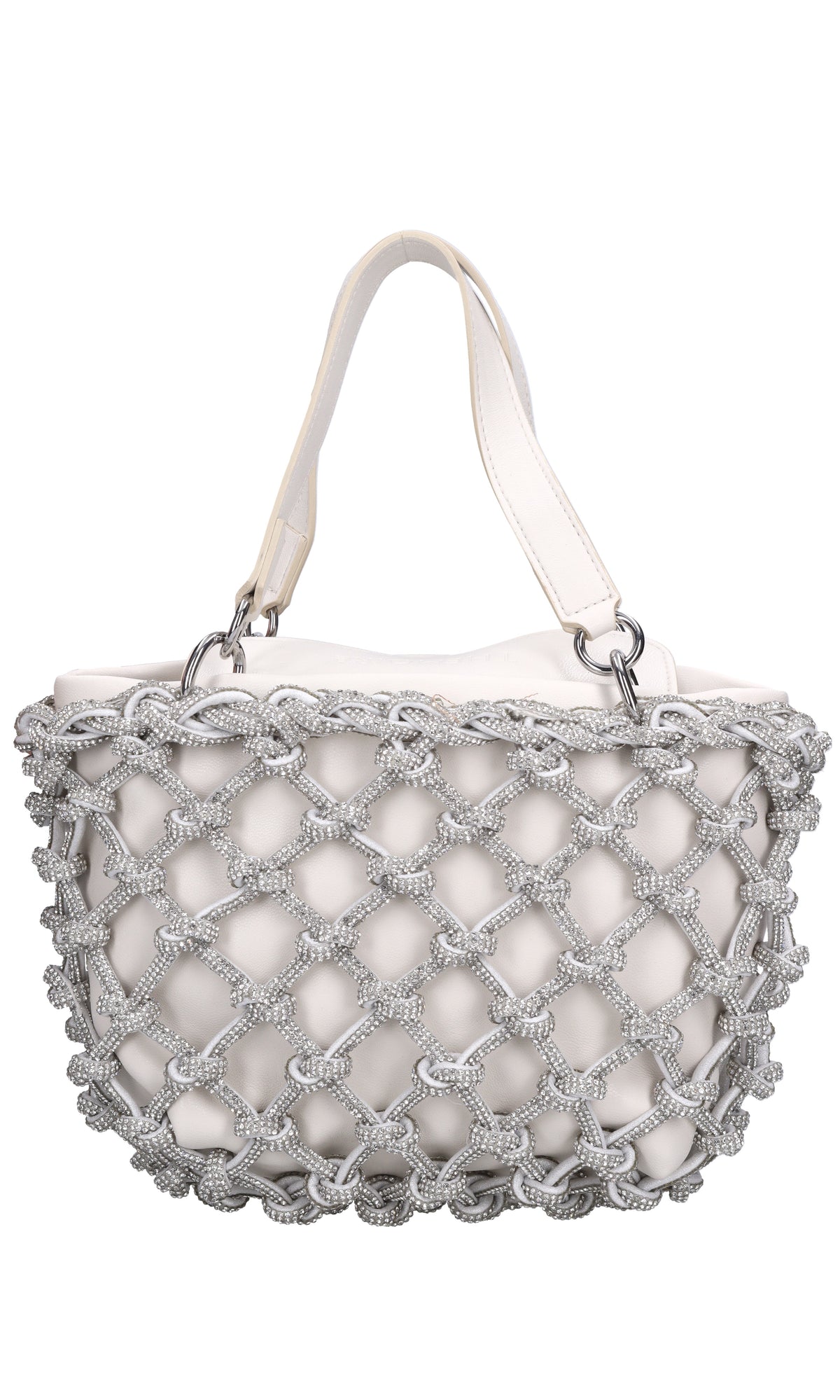 Borsa in ecopelle e strass modello Kobo Knots 
