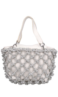Borsa in ecopelle e strass modello Kobo Knots 