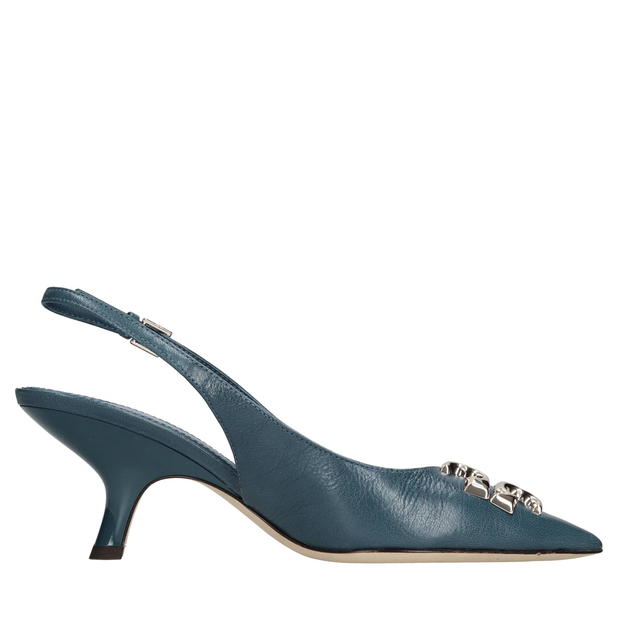 Décoletté slingback in pelle 