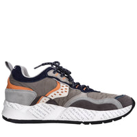 Sneakers in tessuto e camoscio 