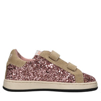 Sneakers in camoscio e glitter 