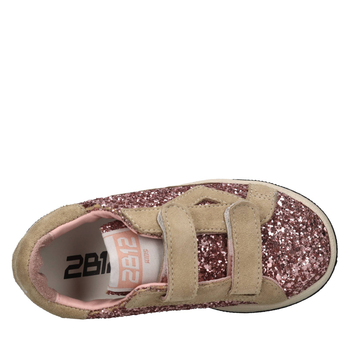 Sneakers in camoscio e glitter 