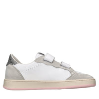 Sneakers in pelle camoscio e glitter 
