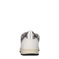 Sneakers in pelle e glitter 