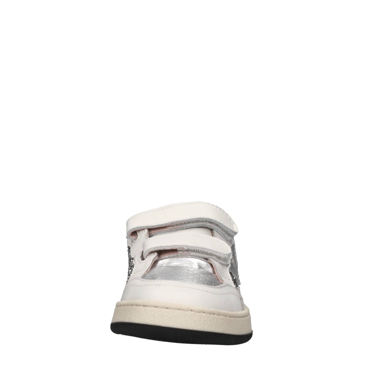 Sneakers in pelle e glitter 