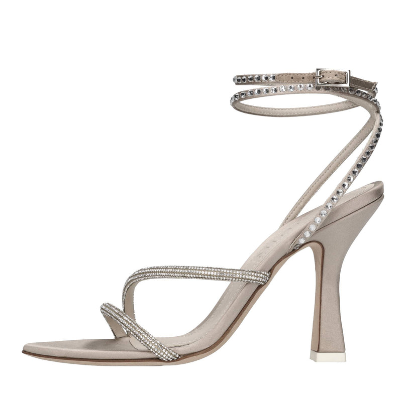 Sandali in raso e strass 