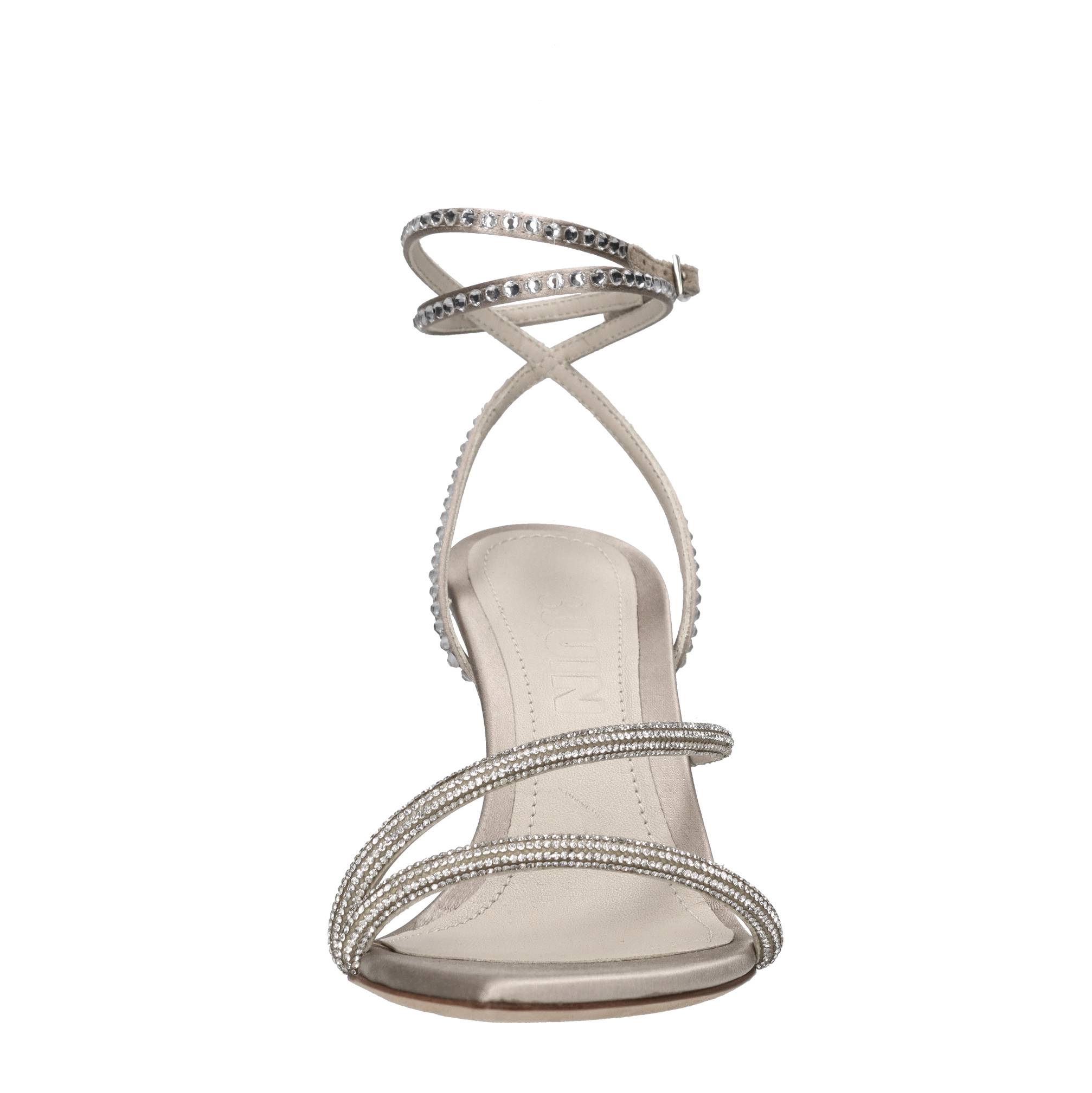 Sandali in raso e strass 