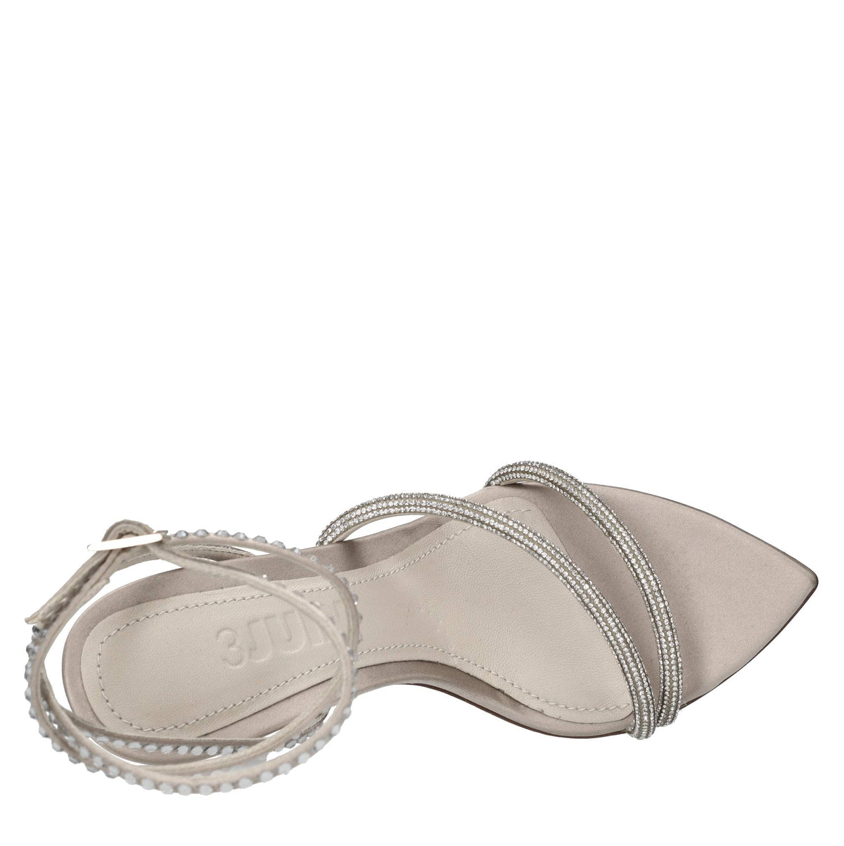 Sandali in raso e strass 