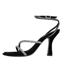 Sandali in velluto e strass 