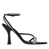 Sandali in pelle e strass 