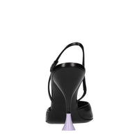 Décolleté slingback in pelle 