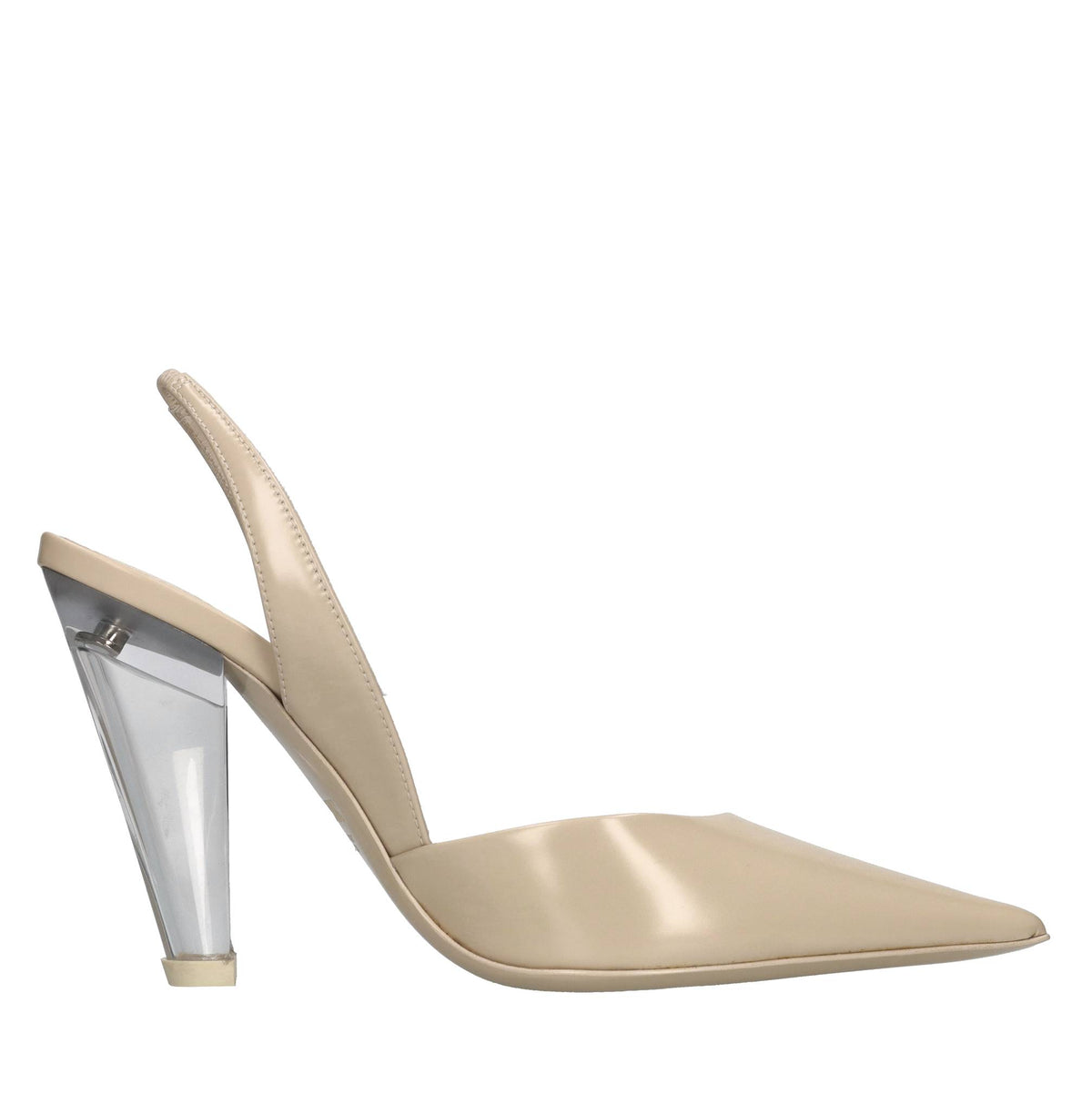 Décolléte slingback in pelle 