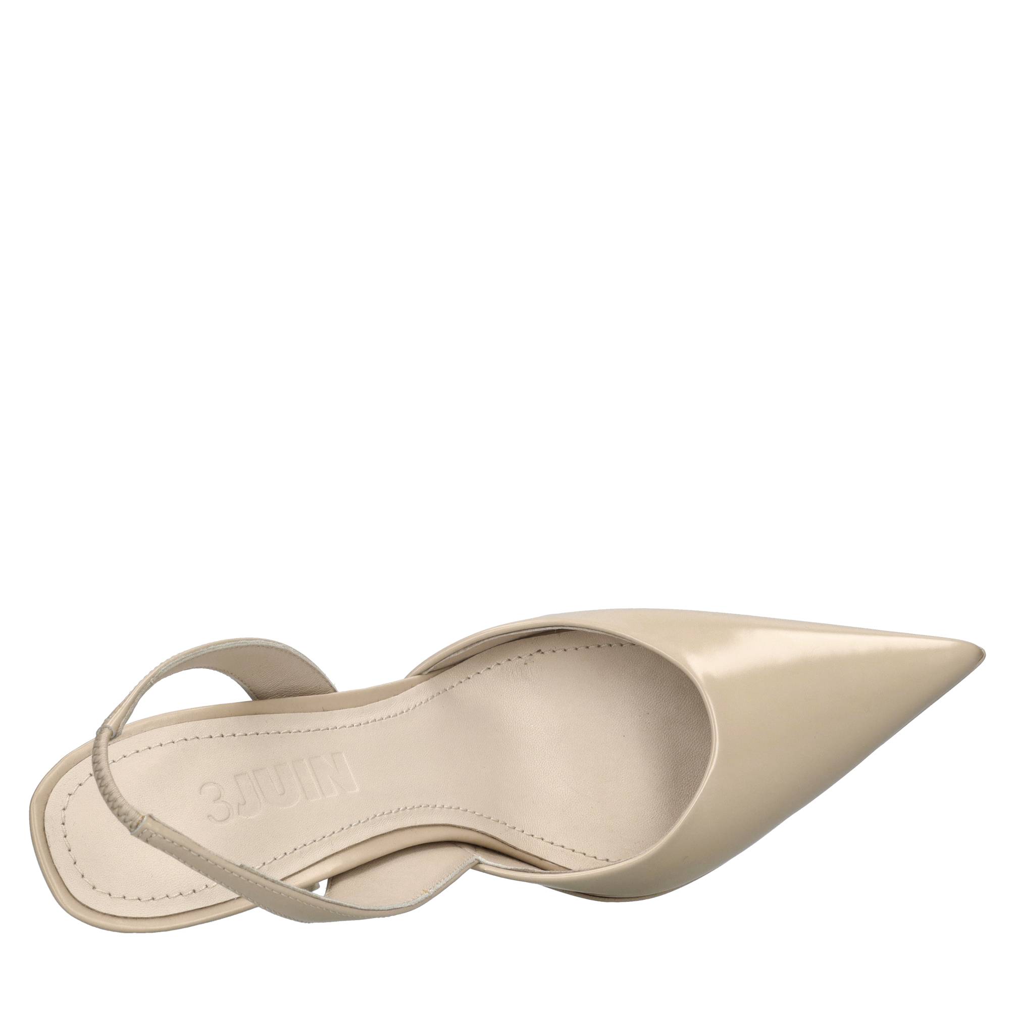 Décolléte slingback in pelle 
