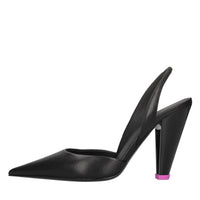 Décolléte slingback in pelle 