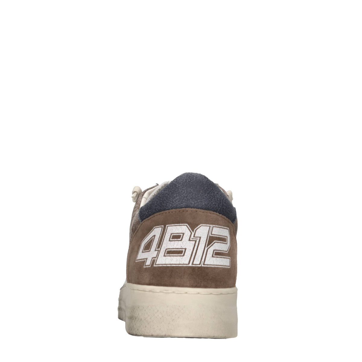 Sneakers in pelle e tessuto 