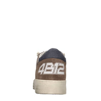 Sneakers in pelle e tessuto 