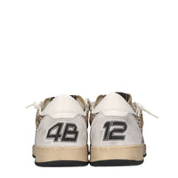 Sneakers in pelle e glitter 