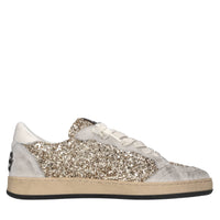 Sneakers in pelle e glitter 