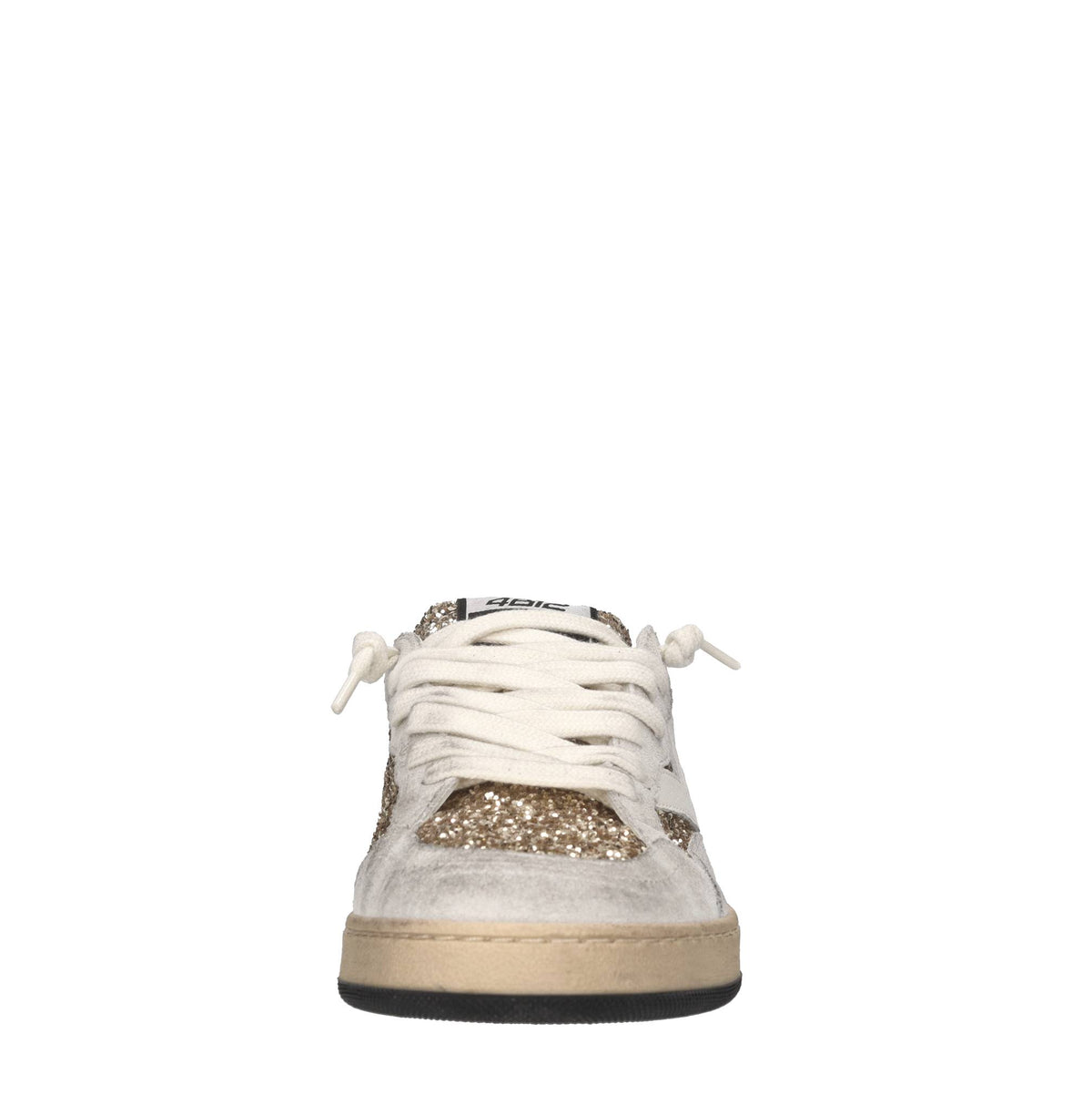 Sneakers in pelle e glitter 