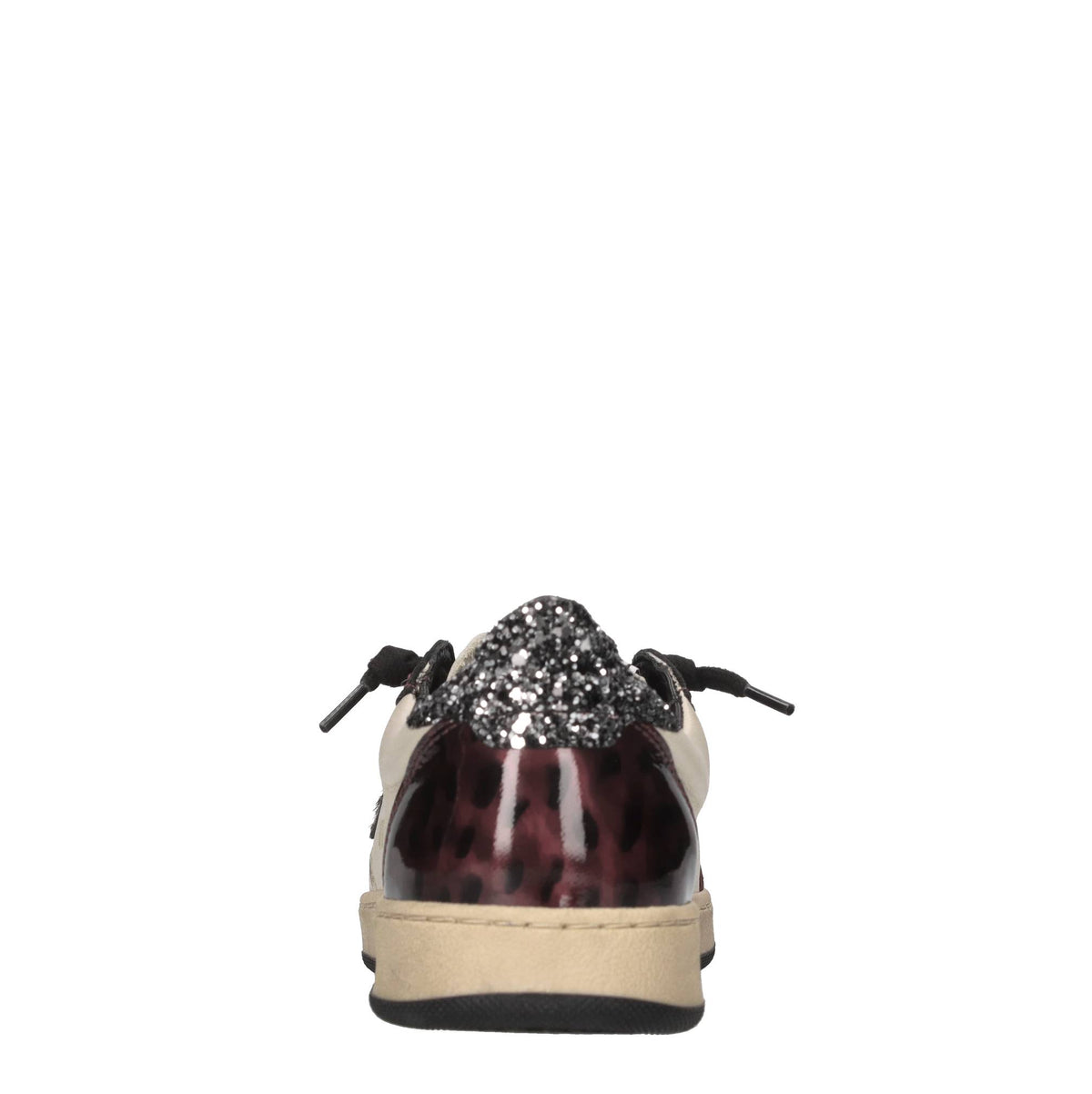 Sneakers in pelle e glitter 