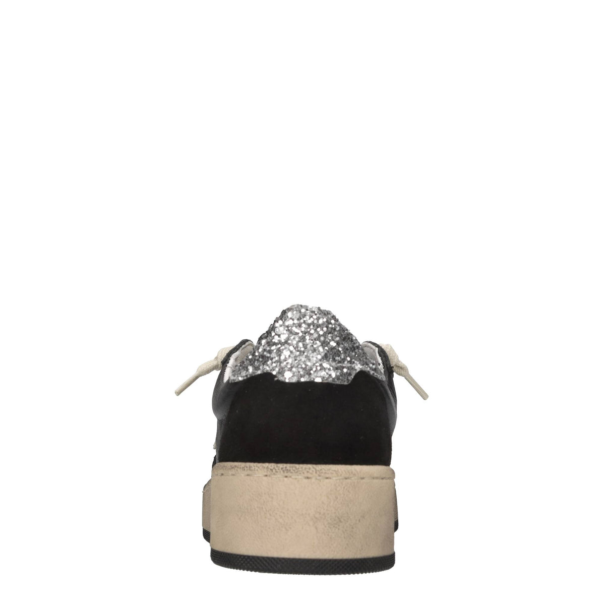 Sneakers in pelle e glitter 