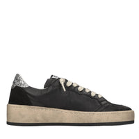 Sneakers in pelle e glitter 