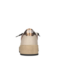 Sneakers in pelle e glitter 