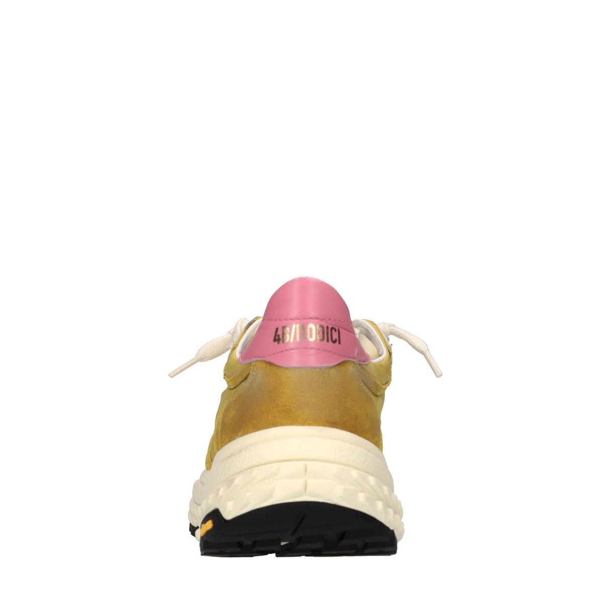 Sneakers in pelle e tessuto 