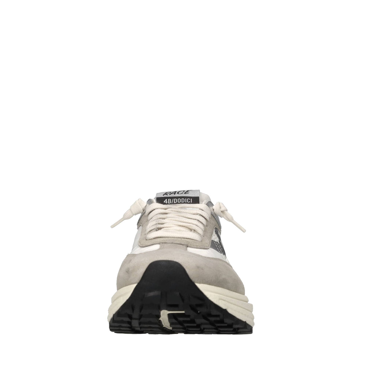 Sneakers in pelle e tessuto 
