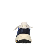 Sneakers in pelle e tessuto 
