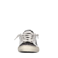 Sneakers in pelle e glitter 