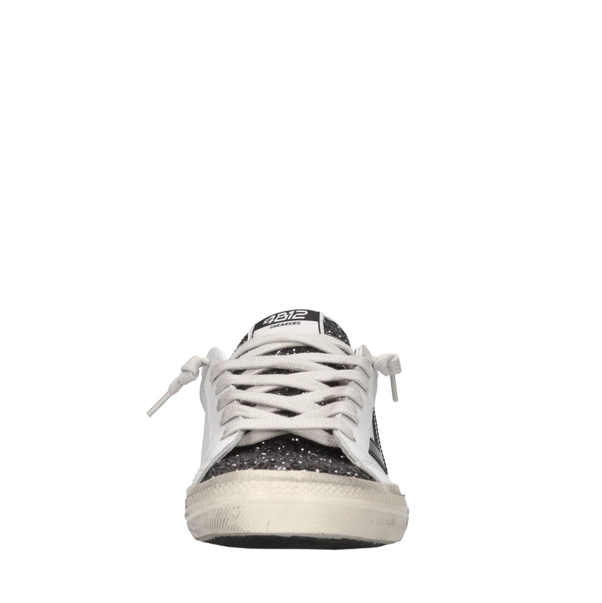 Sneakers in pelle e glitter 
