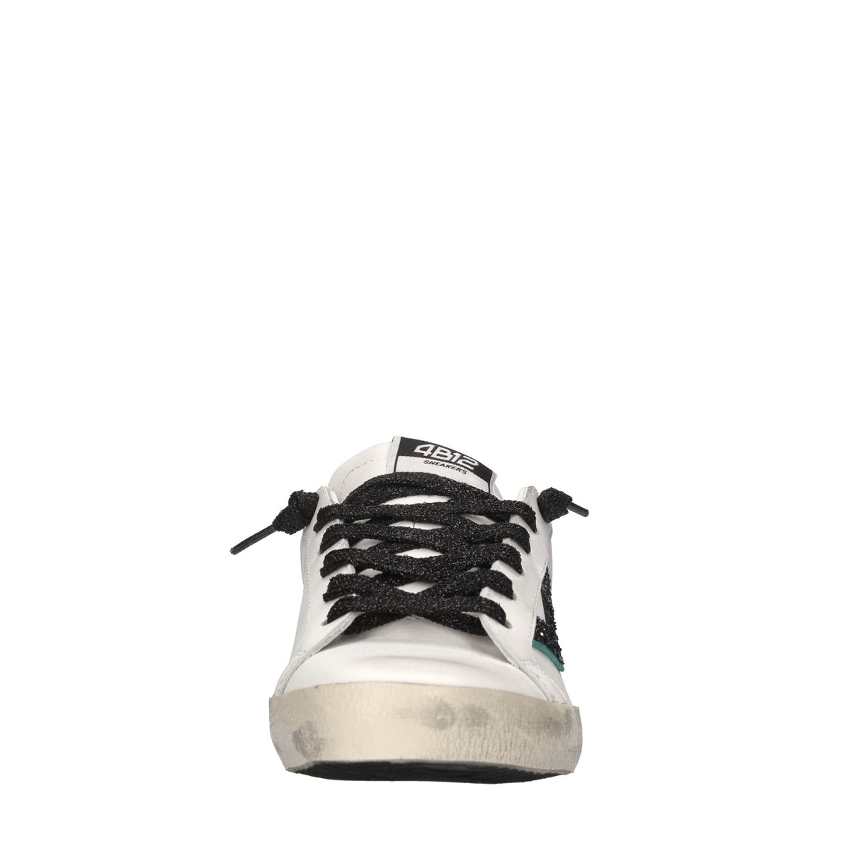 Sneakers in pelle e glitter 
