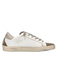 Sneakers in pelle e glitter 