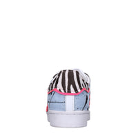 Sneakers in pelle e tessuto 