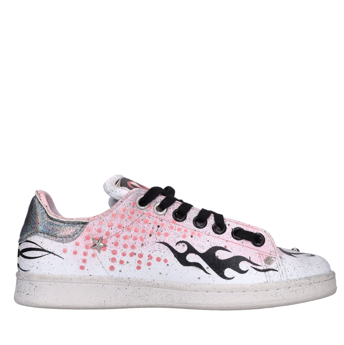 Sneakers in ecopelle e tessuto 
